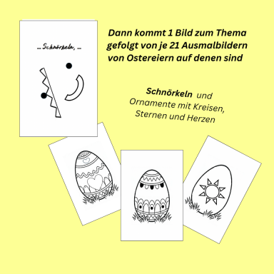 Ostereier für Dich - Ostereier mit Schnörkeln (HEART PAPERS)