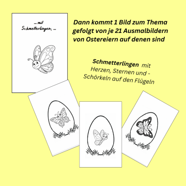 Ostereier für Dich - Ostereier mit Schmetterlingen (HEART PAPERS)